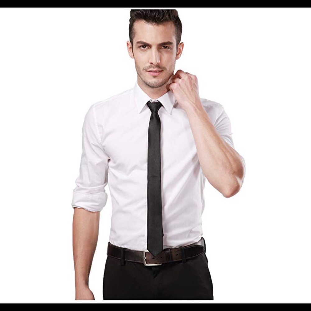 Skinny Tie Silk Tie Satin Slim Necktie